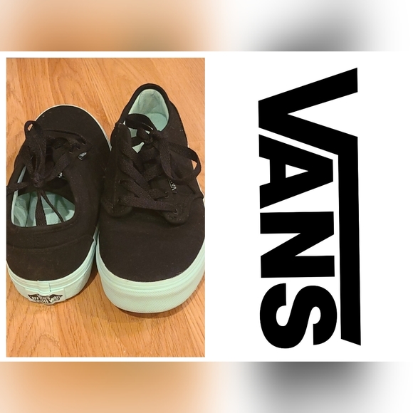 Vans Shoes - Vans black and turquoise runners